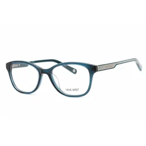 Nine West Women's Eyeglasses - Crystal Teal Plastic Rectangular Frame | NW5182 315