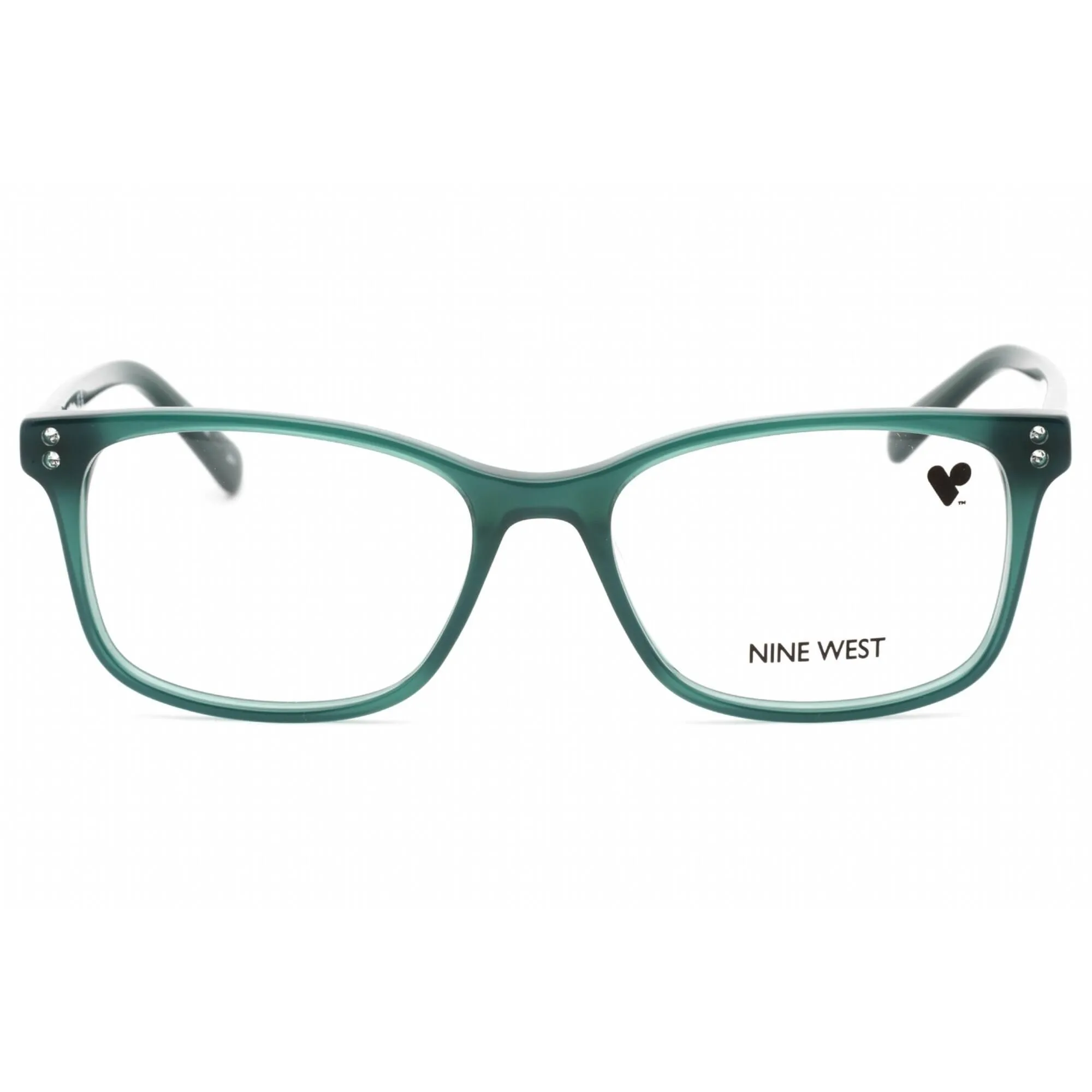 Nine West Women's Eyeglasses - Emerald Plastic Full Rim Rectangular Frame | NW5195 340