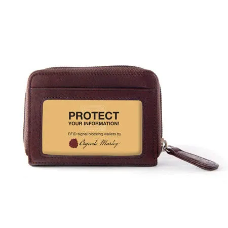 Osgoode Marley RFID Zippered Accordion Card File Wallet- 1248