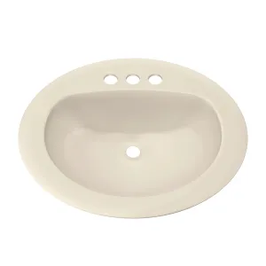 Proflo Pf20174 Rockaway 20-1/2 inch Oval Vitreous China Drop In Bathroom Sink - Off White