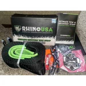 Rhino USA Tow Strap 3in x 20ft, Black