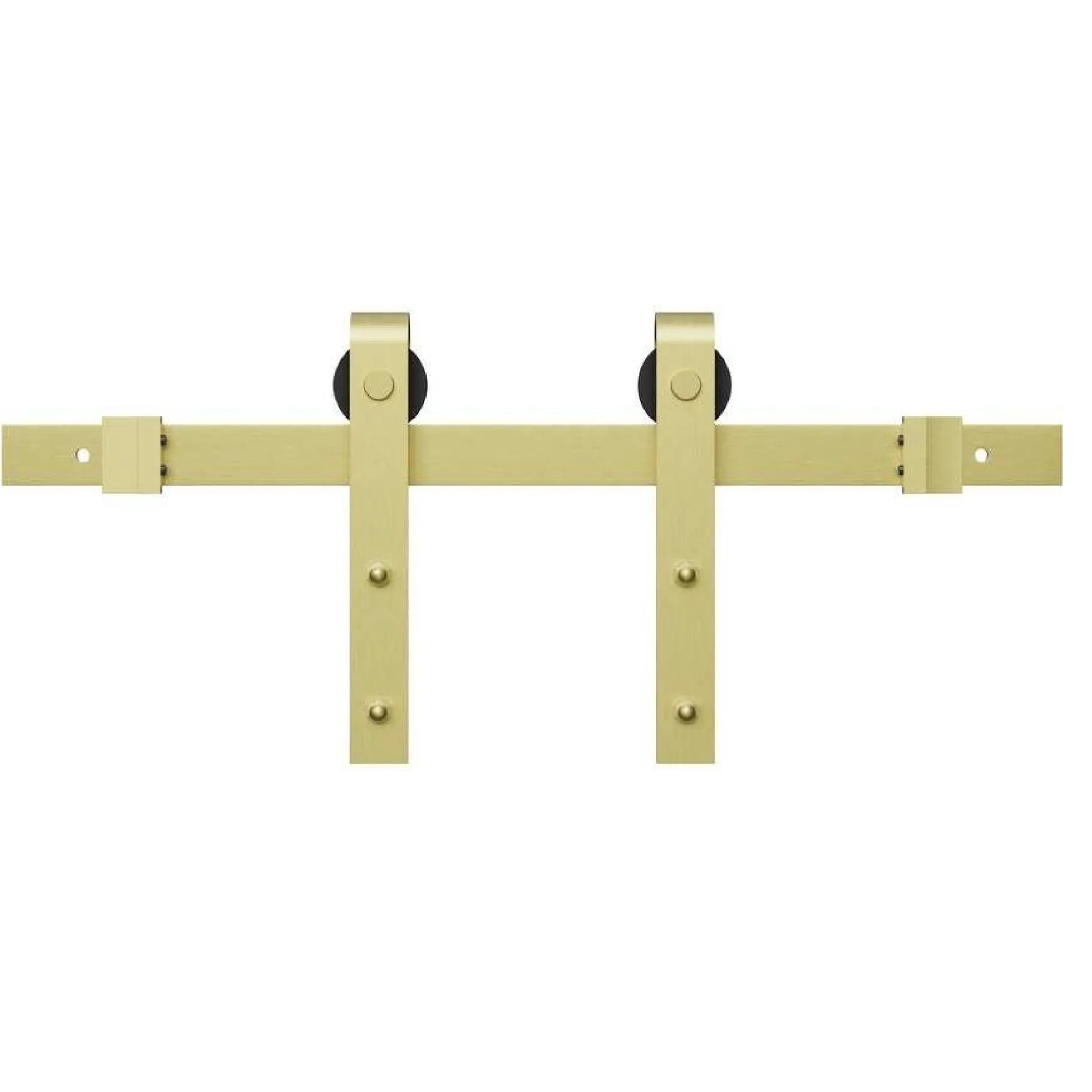 Signature Hardware HBD5000X120CHBS Hal 120 Inch Barn Door Track and Hardware Set Hardware Champagne Brass Sliding Door