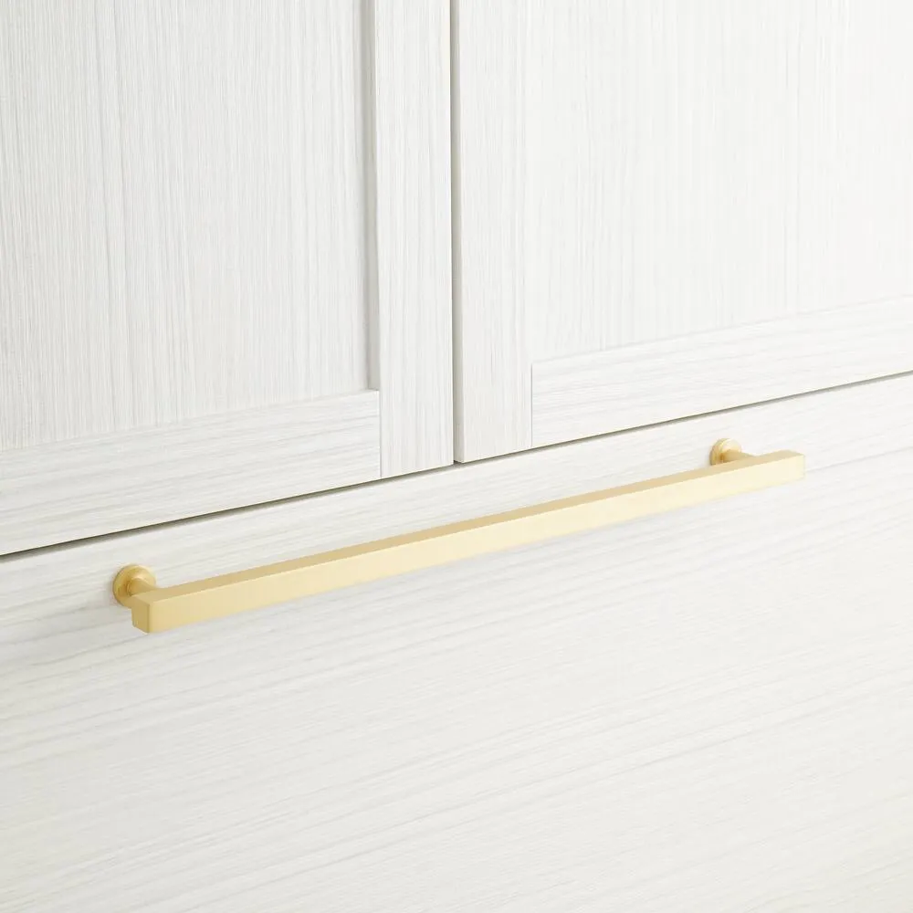 Signature Hardware HN-B-9011.18.SB 18" Colville Solid Brass Appliance Pull - Satin Brass