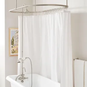 Signature Hardware SH441501BN Shower Conversion Kit w/ Gooseneck Faucet - Brushed Nickel