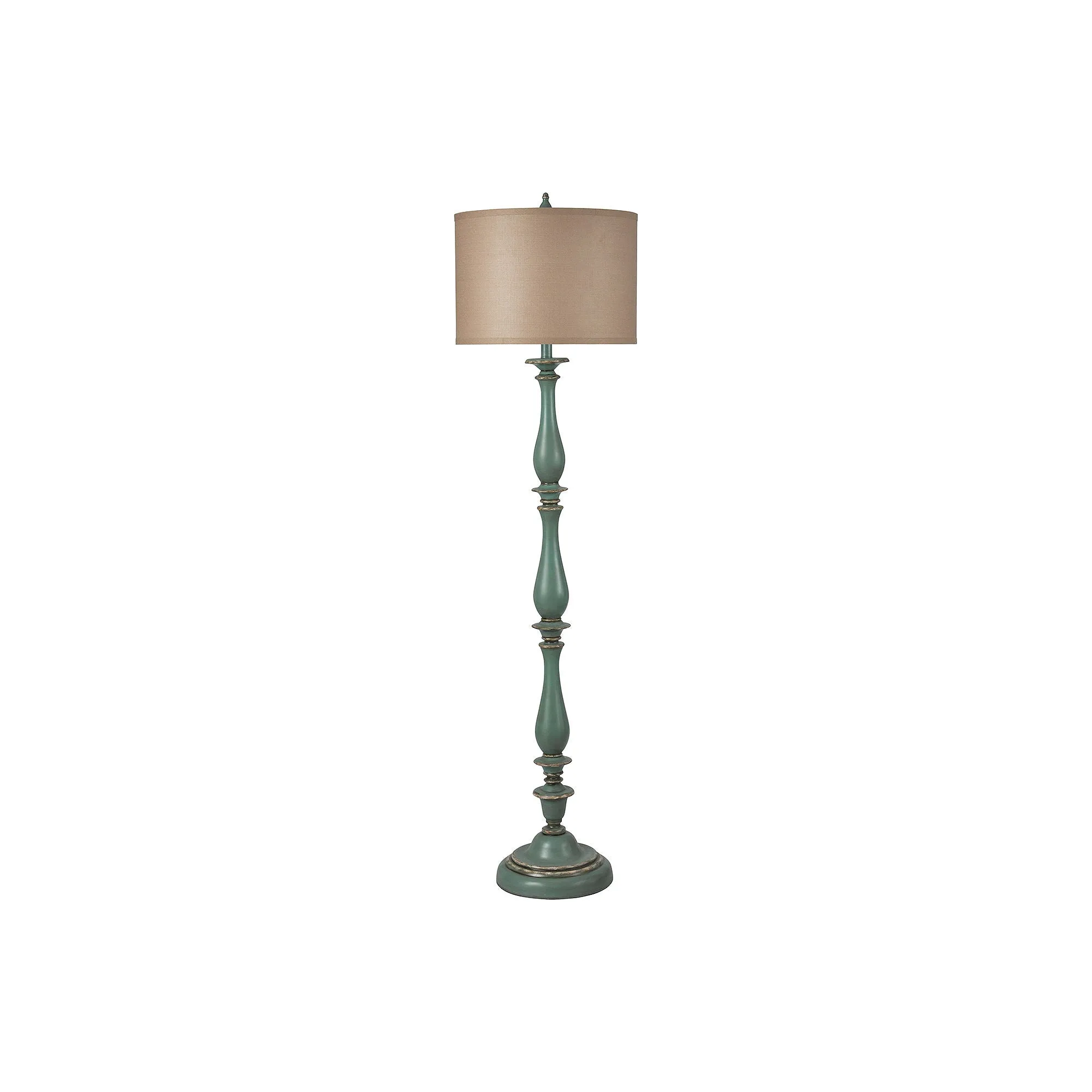 Stylecraft 16 W Distressed Blue Polyresin Floor Lamp - DISTRESSED BLUE ONE SIZE