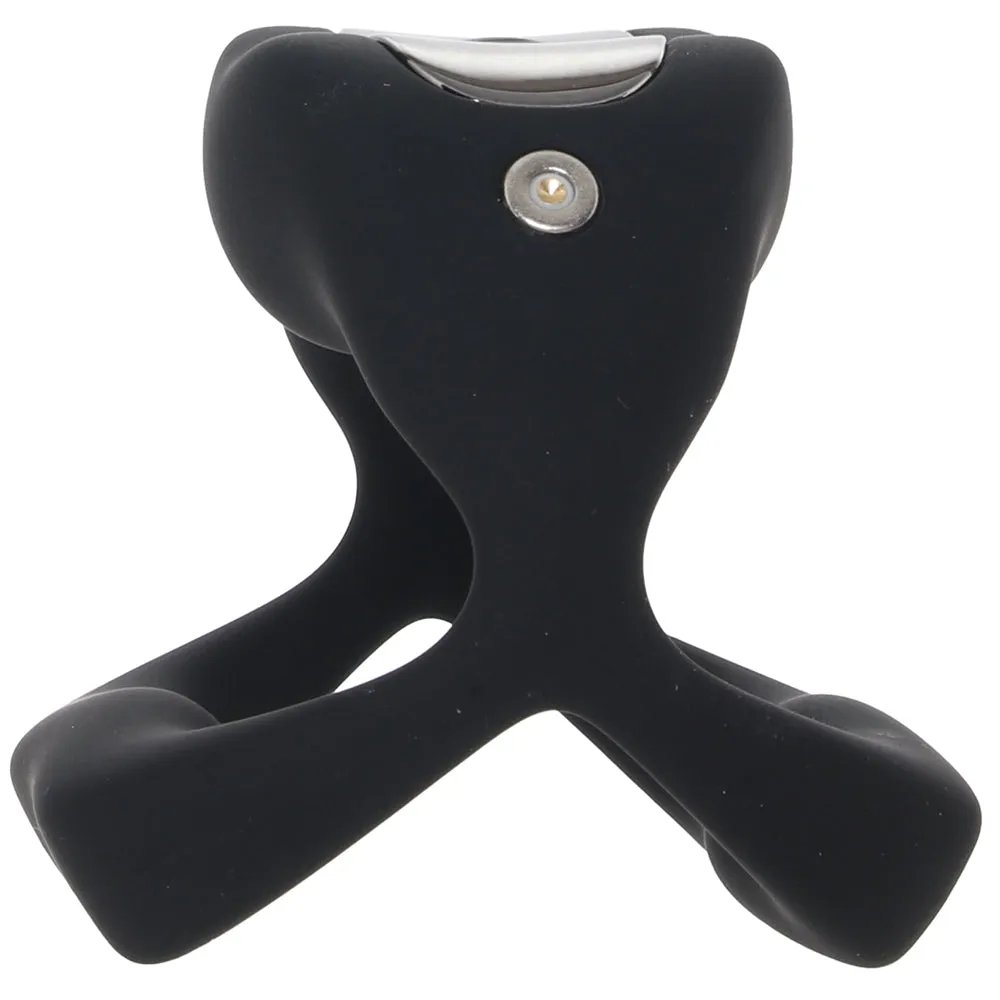 Techno Strobe Vibrating Cock Ring in Black