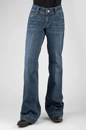 Tin Haul 460 Ella Fit Desert Mountain Pocket ( Denim Dark Wash ) - Women's Jeans