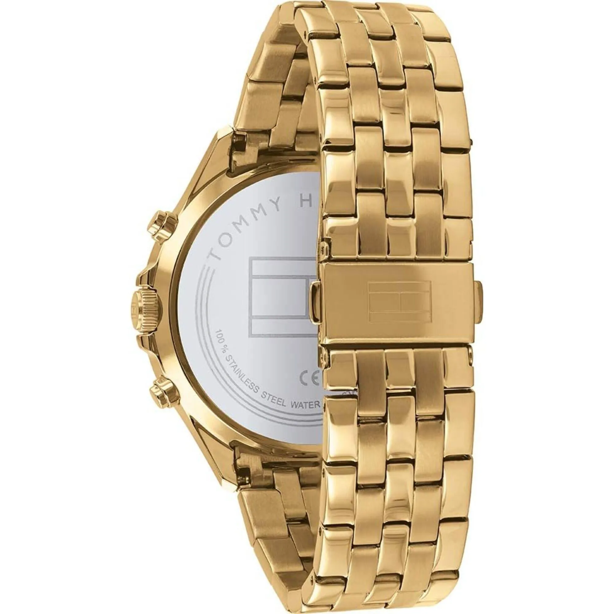 Tommy Hilfiger Men's Watch - West Black Dial Yellow Gold Bracelet Quartz | 1791708