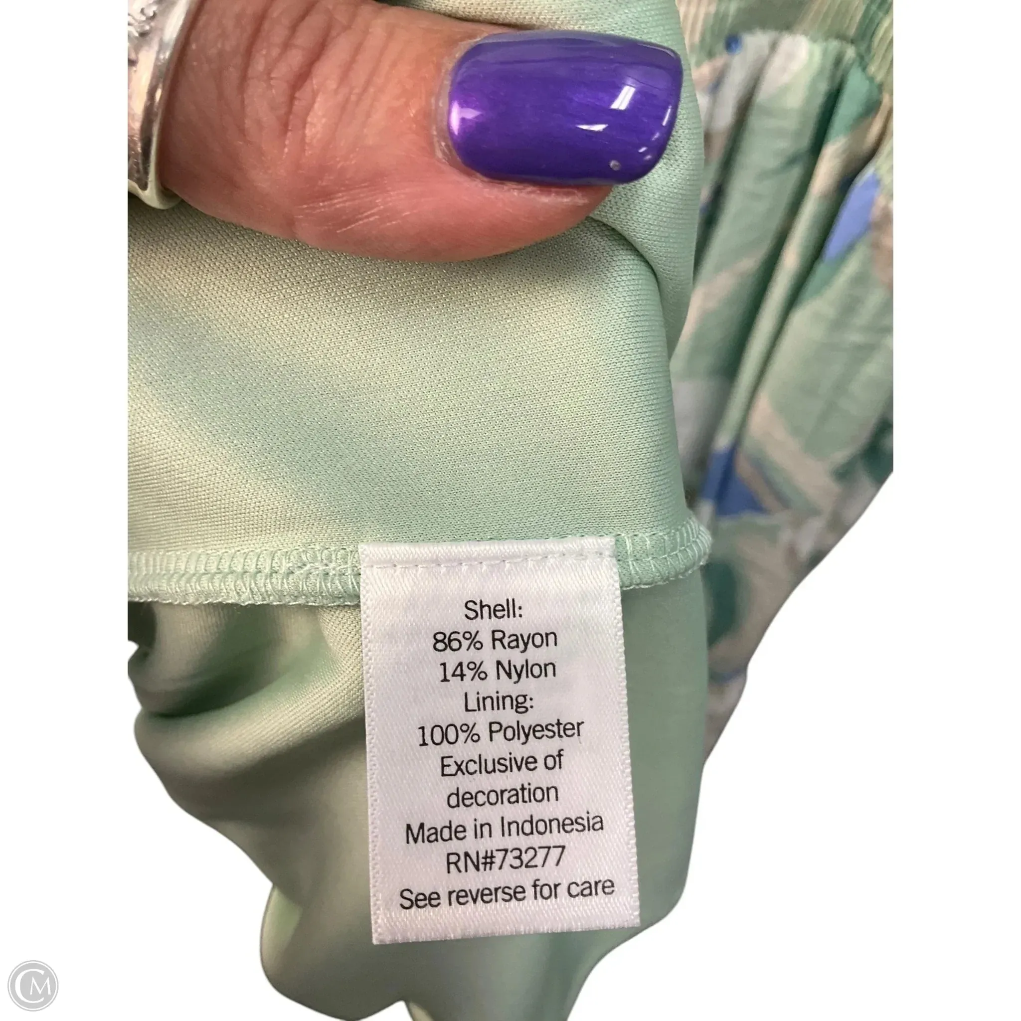 Top Short Sleeve By Nine West In Green, Size: 22