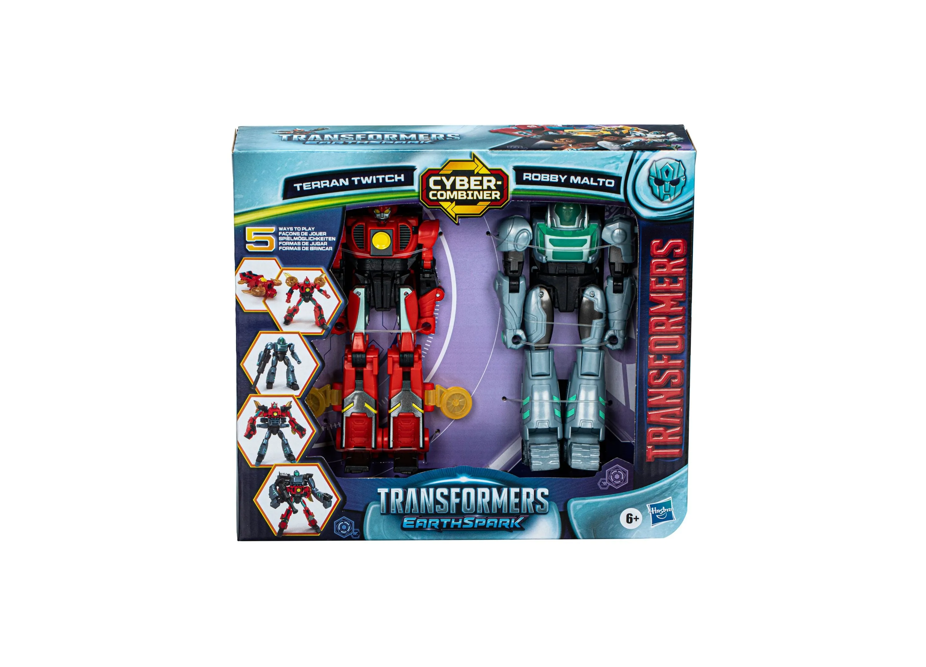 Transformers EarthSpark Cyber-Combiner Terran Twitch and Robby Malto Action Figure