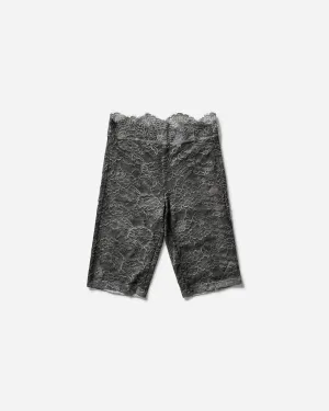 Women's Lace Biker Shorts Washed Out Black